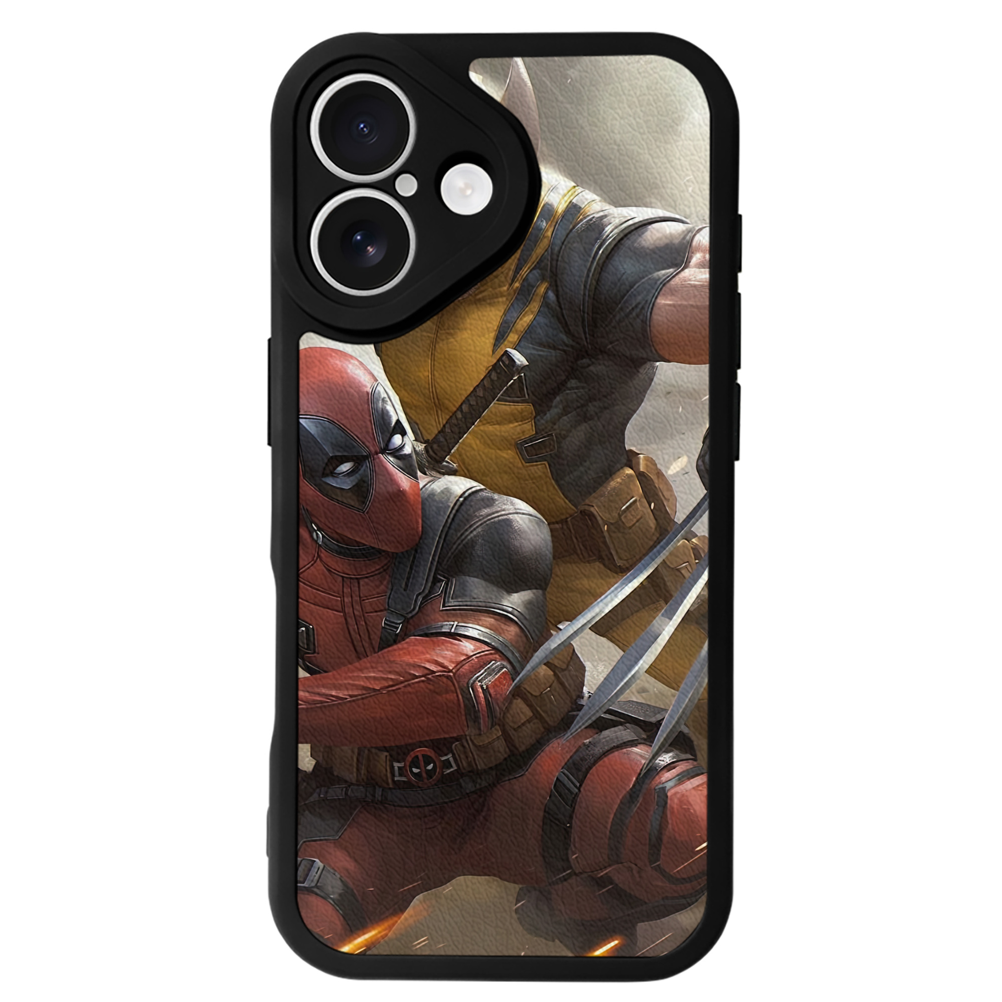 （画像用） Deadpool デッドプール 【iPhone 16シリーズ対応】シリコンスマホケース（レザー調） 材質：シリコン